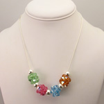 Birthstone Crystal Necklace in Silver