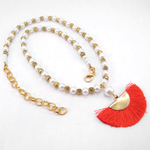 Click here for more information about Pearl and Red Tassel Necklace 